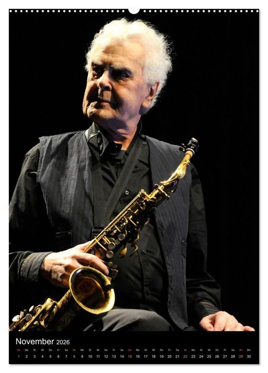 Produktbild: Jazz Saxophonisten 2026 (Wandkalender 2026 DIN A2 hoch), CALVENDO Monatskalender