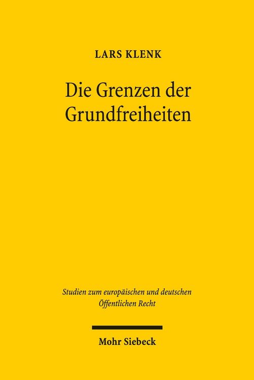 Produktbild: Die Grenzen der Grundfreiheiten