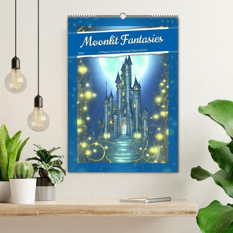 Produktbild: Moonlit Fantasies (Wall Calendar 2026 DIN A2 portrait), CALVENDO 12 Month Wall Calendar