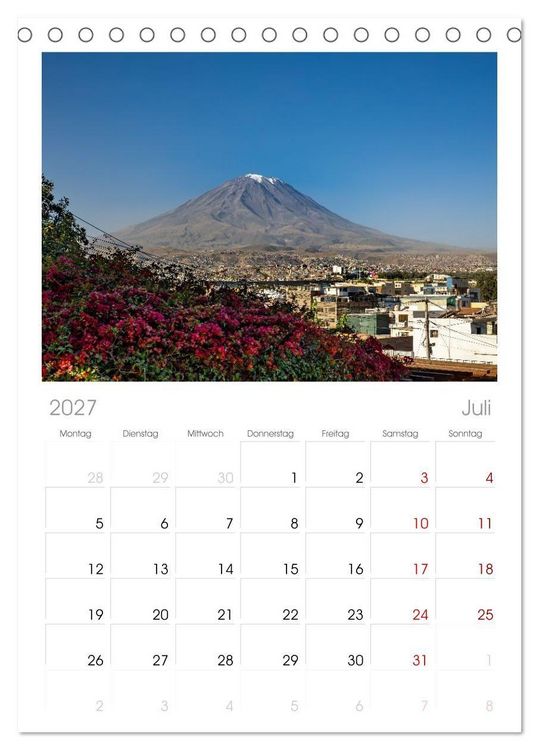Produktbild: Tischplaner 2027 - Peru - Traumreise durch das Land der Inka (A5 Tischkalender zum Aufstellen) CALVENDO