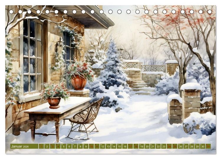 Produktbild: Lauschige Gartenecken (Tischkalender 2026 DIN A5 quer), CALVENDO Monatskalender