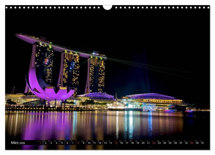 Produktbild: Singapur - Einzigartige Skylines (Wandkalender 2026 DIN A3 quer), CALVENDO Monatskalender