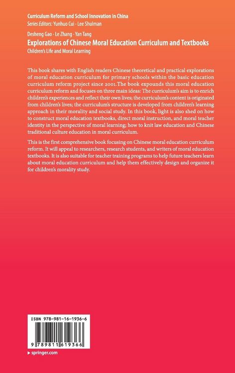 Produktbild: Explorations of Chinese Moral Education Curriculum and Textbooks
