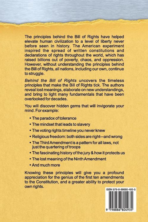 Produktbild: Behind the Bill of Rights: Timeless Principles that Make it Tick
