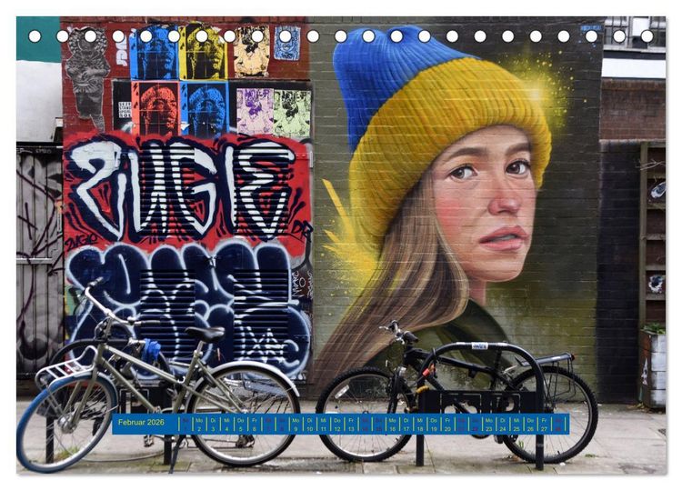 Produktbild: Street Art in London - cool, stylisch und hochprofessionell (Tischkalender 2026 DIN A5 quer), CALVENDO Monatskalender