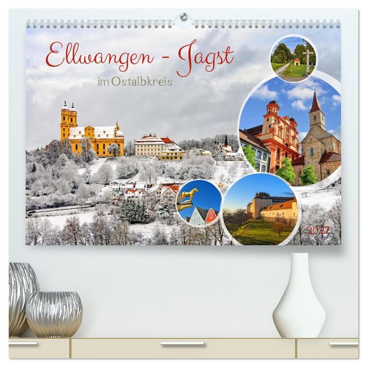 Produktbild: Ellwangen - Jagst im Ostalbkreis (hochwertiger Premium Wandkalender 2027 DIN A2 quer), Kunstdruck in Hochglanz