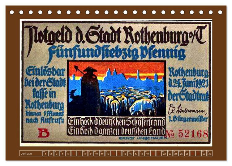 Produktbild: Gru&szlig; aus Rothenburg ob der Tauber (Tischkalender 2026 DIN A5 quer), CALVENDO Monatskalender