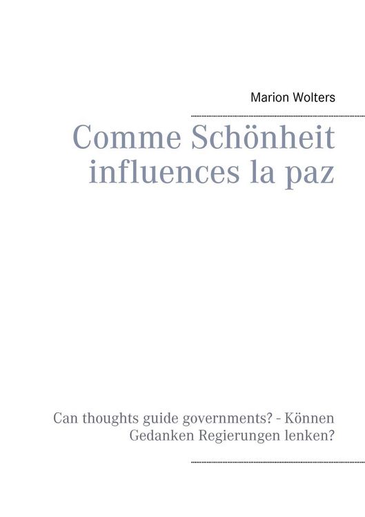 Produktbild: Comme Sch&ouml;nheit influences la paz