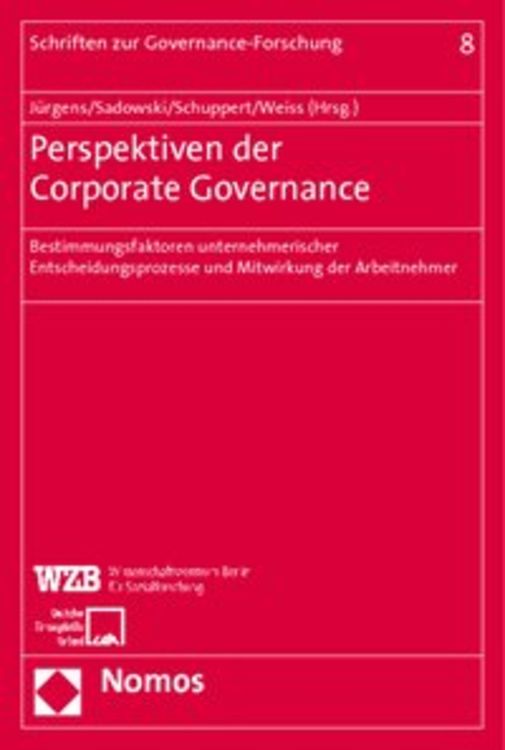 Produktbild: Perspektiven der Corporate Governance
