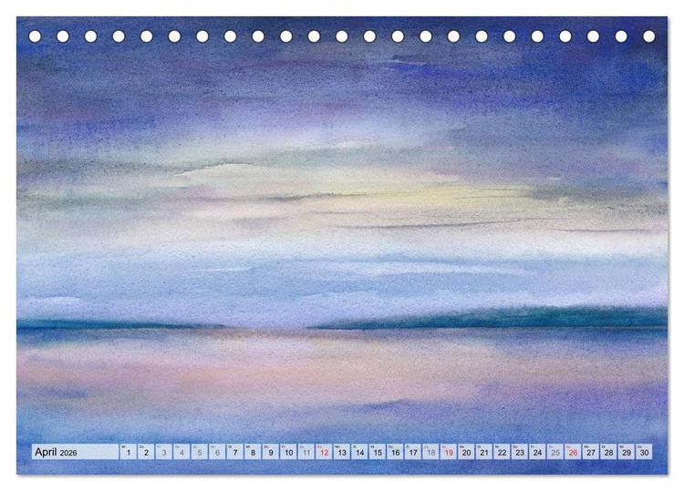 Produktbild: Komm mit ans Meer &ndash; Aquarelle (Tischkalender 2026 DIN A5 quer), CALVENDO Monatskalender