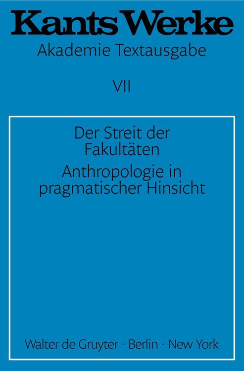 Produktbild: Der Streit der Fakult&auml;ten. Anthropologie in pragmatischer Hinsicht