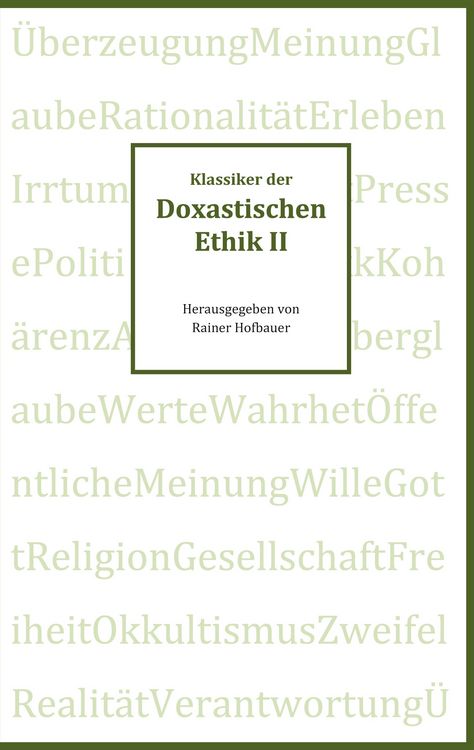 Produktbild: Klassiker der Doxastischen Ethik II