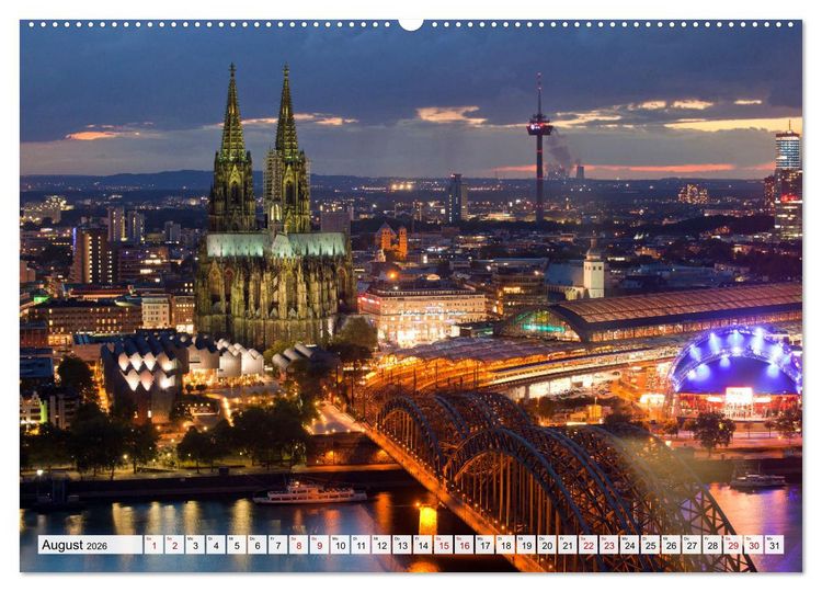 Produktbild: Cologne - K&ouml;ln (Wandkalender 2026 DIN A2 quer), CALVENDO Monatskalender