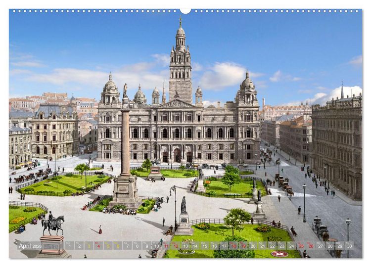 Produktbild: Scotland around 1900 - photos restored and colourised (Wall Calendar 2026 DIN A2 landscape), CALVENDO 12 Month Wall Calendar
