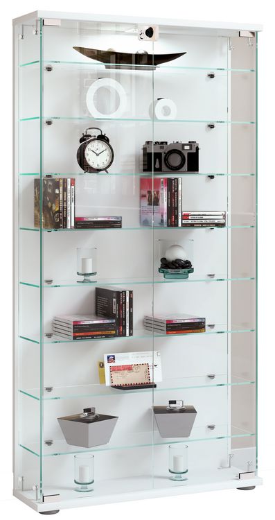 Produktbild: Holz Glas Stand Vitrine Sammelvitrine Stelas L