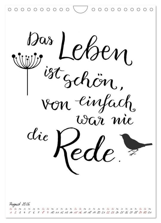 Produktbild: Spruch-Reich-handgeschriebene Spr&uuml;che von frech bis weise (Wandkalender 2026 DIN A4 hoch), CALVENDO Monatskalender
