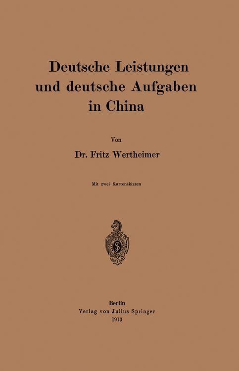 Produktbild: Deutsche Leistungen und deutsche Aufgaben in China