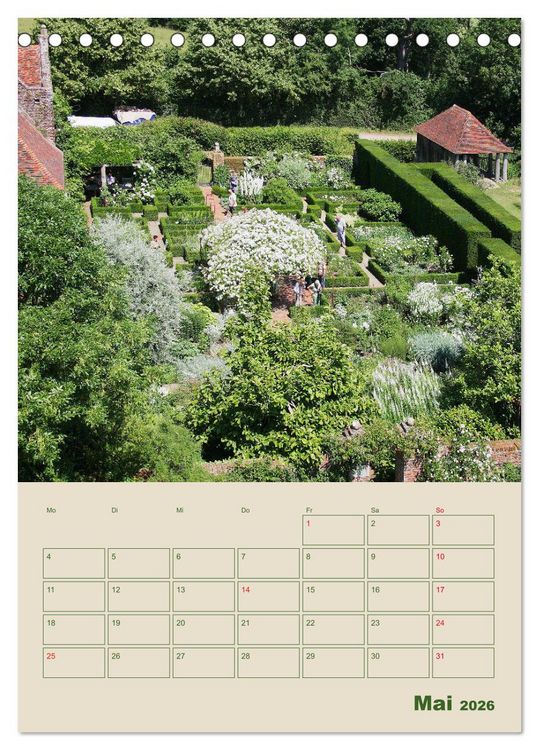 Produktbild: Schl&ouml;sser und G&auml;rten in England (Tischkalender 2026 DIN A5 hoch), CALVENDO Monatskalender