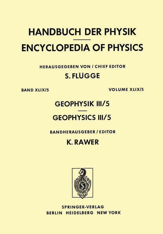Produktbild: Geophysik III / Geophysics III