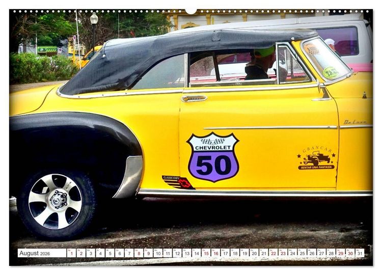 Produktbild: Chevy '50 - Mit 75 unterwegs in Kuba (hochwertiger Premium Wandkalender 2026 DIN A2 quer), Kunstdruck in Hochglanz