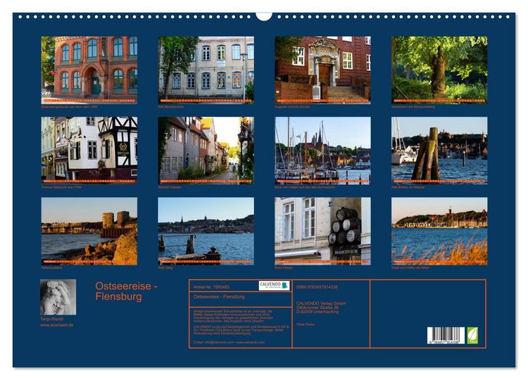 Produktbild: Ostseereise - Flensburg (Wandkalender 2026 DIN A2 quer), CALVENDO Monatskalender
