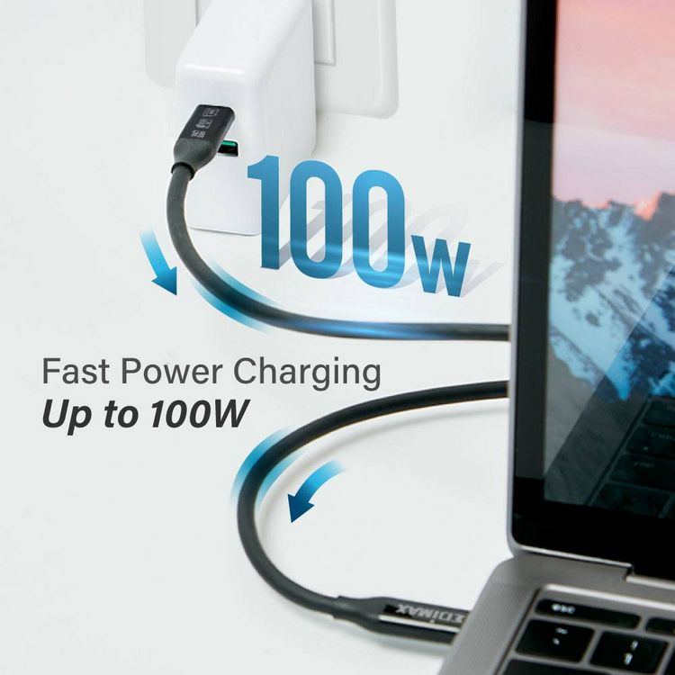 Produktbild: EDIMAX USB-Kabel USB4&reg;, Thunderbolt&trade; 3 USB-C&reg; Stecker 1.00 m Schwarz UC4-010TB V2