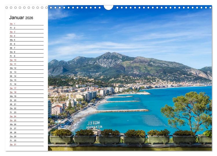 Produktbild: C&Ocirc;TE D&rsquo;AZUR Bezaubernde Orte (Wandkalender 2026 DIN A3 quer), CALVENDO Monatskalender