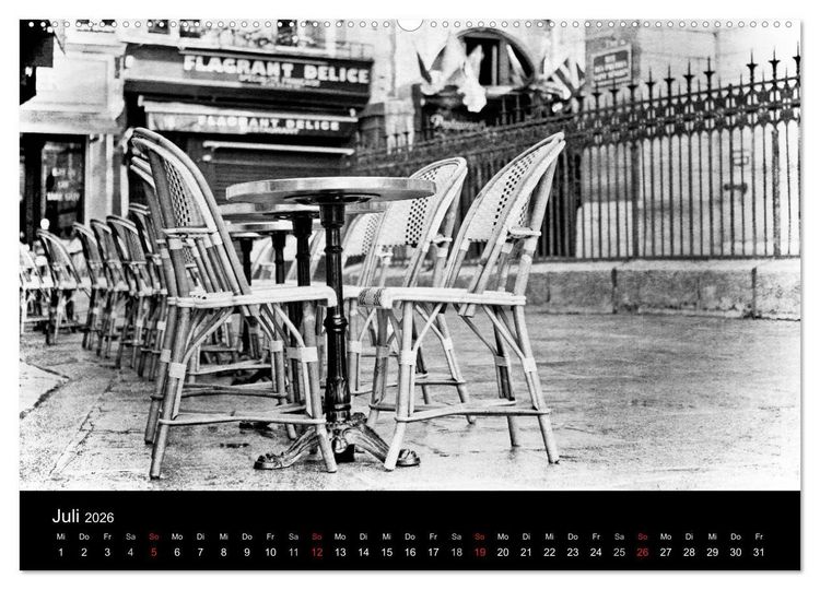 Produktbild: Streifzug durch Paris (Wandkalender 2026 DIN A2 quer), CALVENDO Monatskalender