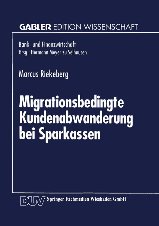 Produktbild: Migrationsbedingte Kundenabwanderung bei Sparkassen