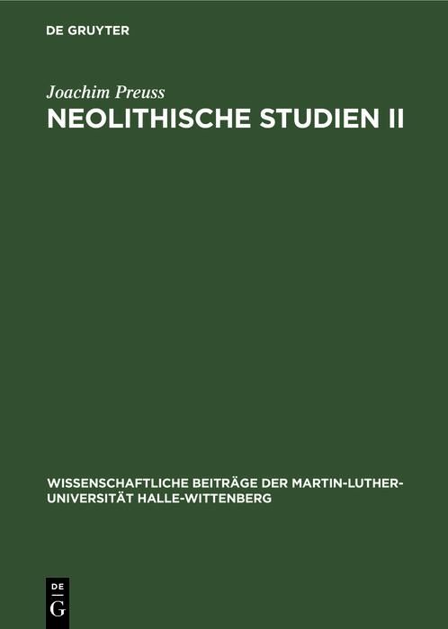 Produktbild: Neolithische Studien II
