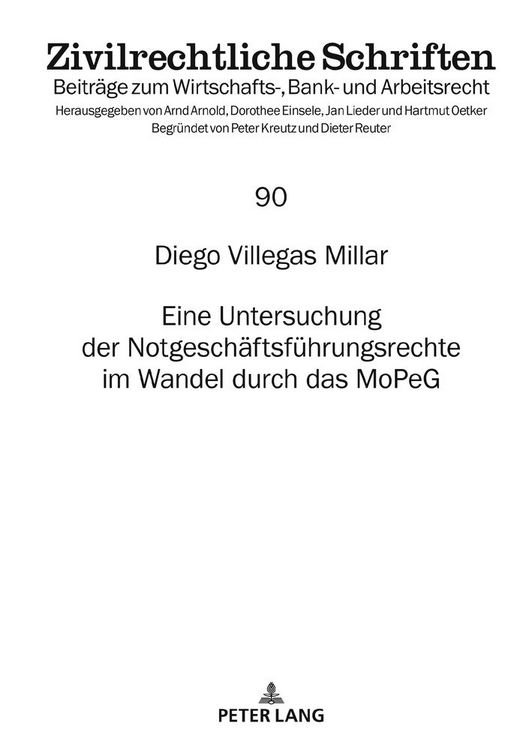 Produktbild: Die Notgesch&auml;ftsf&uuml;hrung im Personengesellschaftsrecht