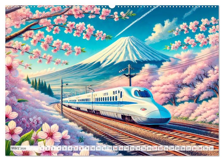Produktbild: Faszination Eisenbahn - Lokomotiven und Landschaften der Welt (hochwertiger Premium Wandkalender 2026 DIN A2 quer), Kunstdruck in Hochglanz
