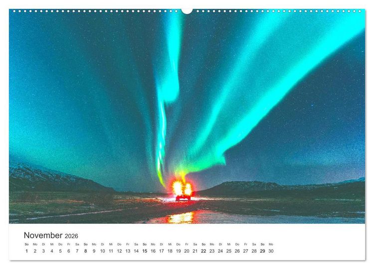 Produktbild: Nordlichter - ein beeindruckendes Schauspiel. (hochwertiger Premium Wandkalender 2026 DIN A2 quer), Kunstdruck in Hochglanz