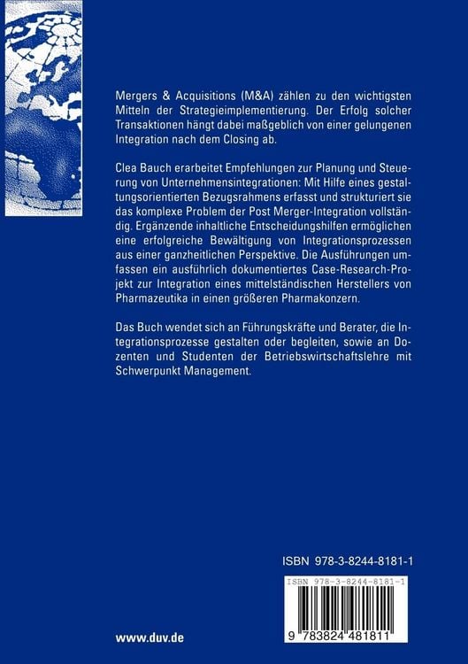 Produktbild: Planung und Steuerung der Post Merger-Integration