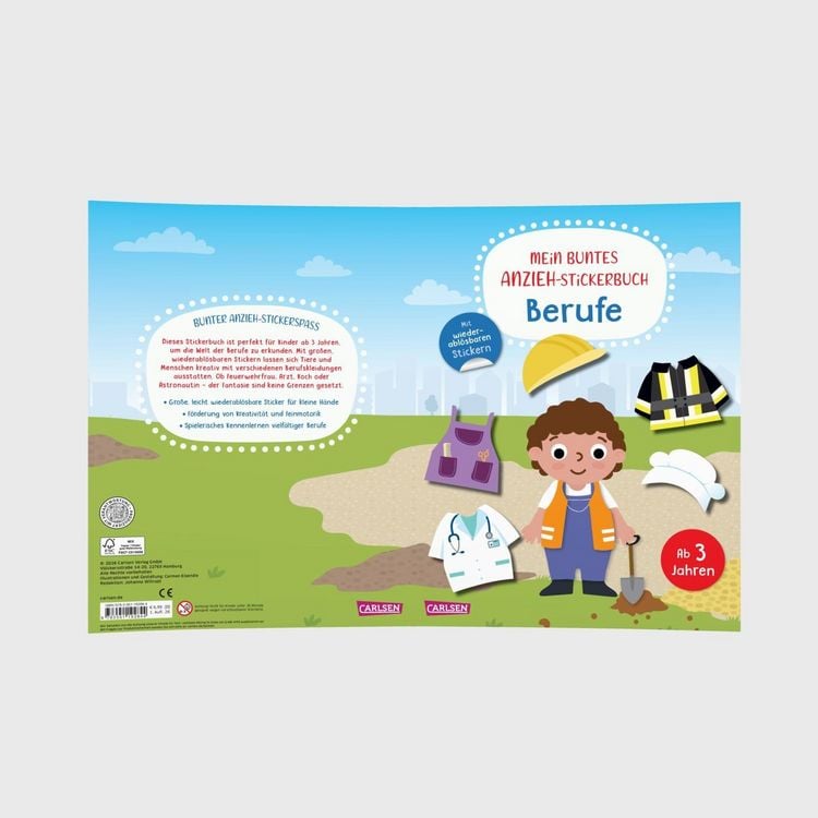 Produktbild: Mein buntes Anzieh-Stickerbuch: Berufe