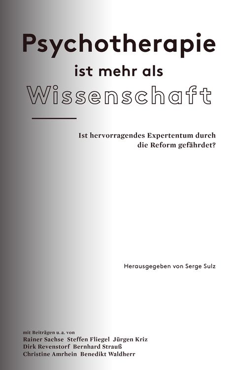 Produktbild: Psychotherapie ist mehr als Wissenschaft