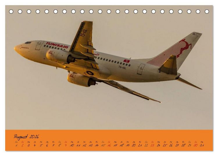 Produktbild: Flugzeuge im Abendlicht (Tischkalender 2026 DIN A5 quer), CALVENDO Monatskalender