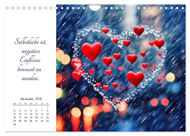 Produktbild: Dein Jahr gef&uuml;llt mit Selbstliebe (Wandkalender 2026 DIN A4 quer), CALVENDO Monatskalender