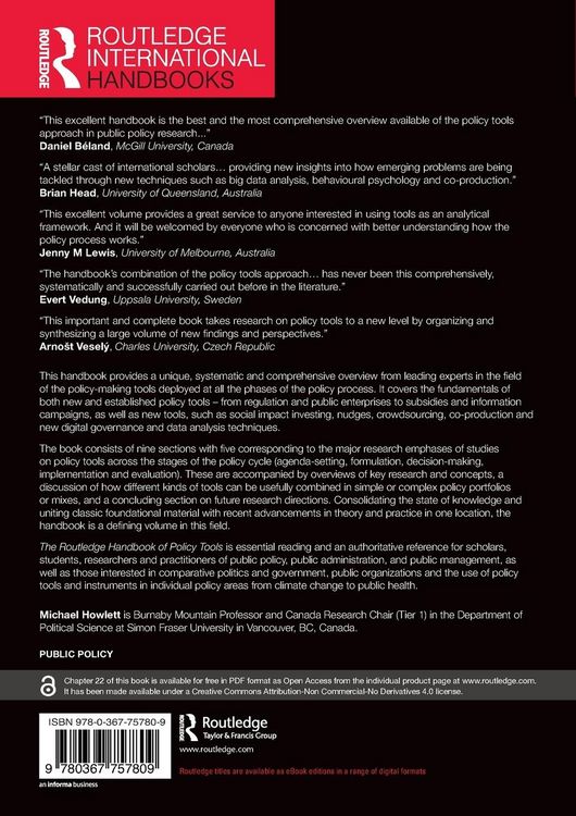 Produktbild: The Routledge Handbook of Policy Tools