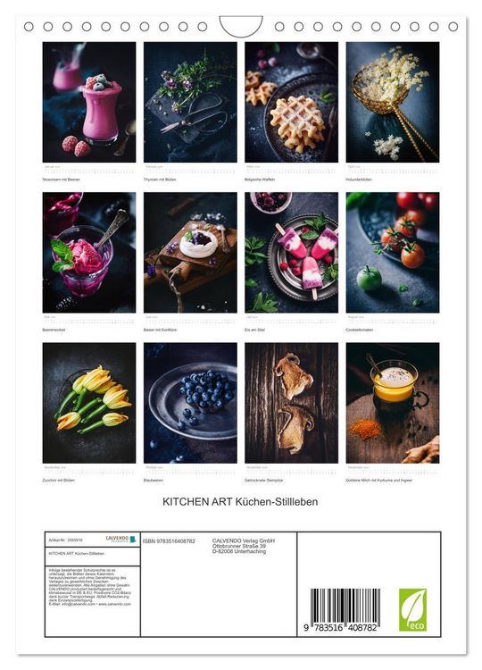 Produktbild: KITCHEN ART K&uuml;chen-Stillleben (Wandkalender 2026 DIN A4 hoch), CALVENDO Monatskalender