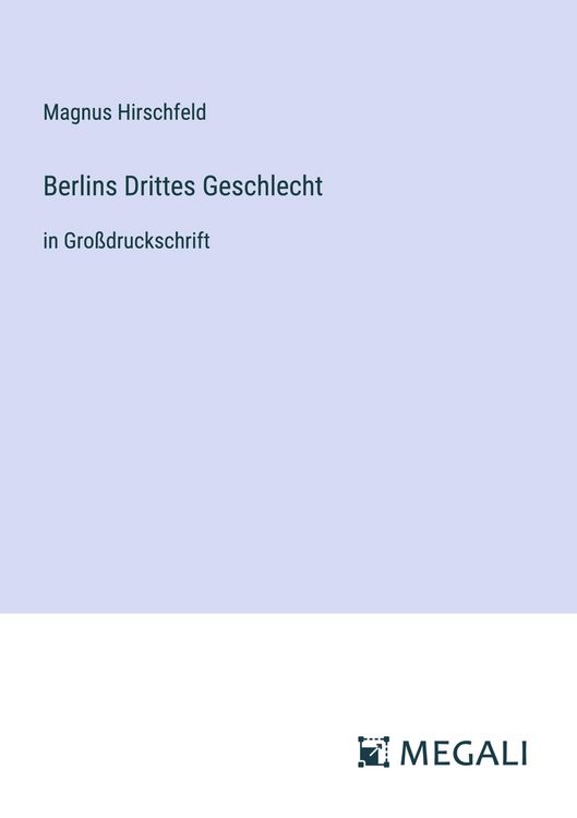 Produktbild: Berlins Drittes Geschlecht
