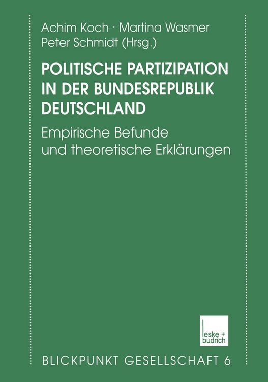 Produktbild: Politische Partizipation in der Bundesrepublik Deutschland