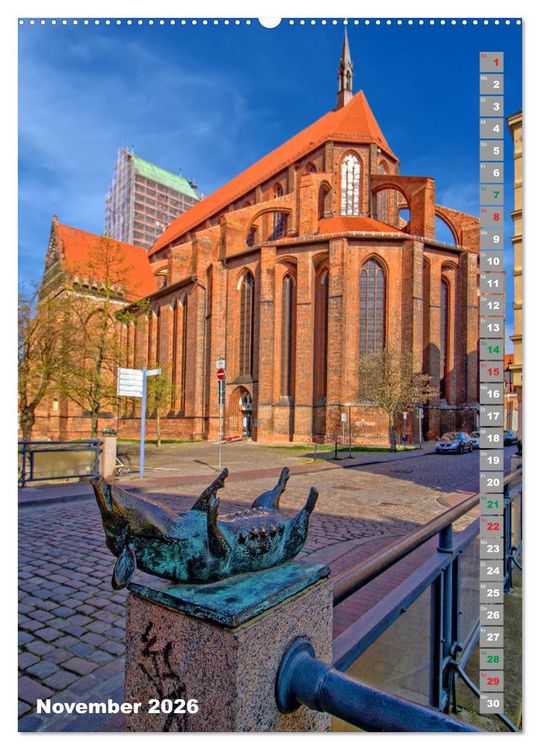 Produktbild: Wismar Stadtansichten (hochwertiger Premium Wandkalender 2026 DIN A2 hoch), Kunstdruck in Hochglanz