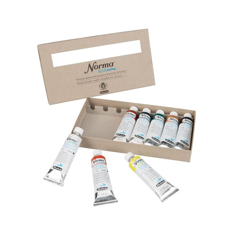Produktbild: Schmincke Norma Blue Professional &Ouml;lfarben, Kartonset, 8 x 35 ml Tuben
