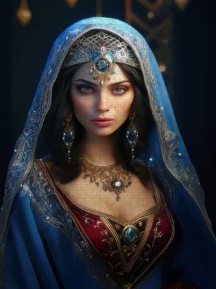 Produktbild: CALVENDO Puzzle Arabische Prinzessin | 1000 Teile Lege-Gr&ouml;&szlig;e 64x48cm Foto-Puzzle f&uuml;r gl&uuml;ckliche Stunden