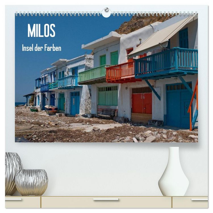 Produktbild: Milos, Insel der Farben (hochwertiger Premium Wandkalender 2026 DIN A2 quer), Kunstdruck in Hochglanz