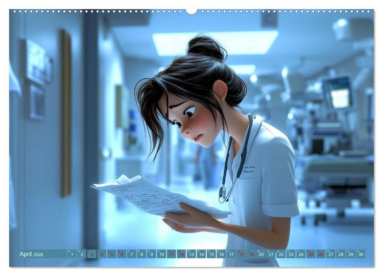 Produktbild: Medizin studieren ist ganz einfach (hochwertiger Premium Wandkalender 2026 DIN A2 quer), Kunstdruck in Hochglanz