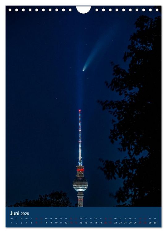 Produktbild: Berliner Fernsehturm - Magische Momente (Wandkalender 2026 DIN A4 hoch), CALVENDO Monatskalender