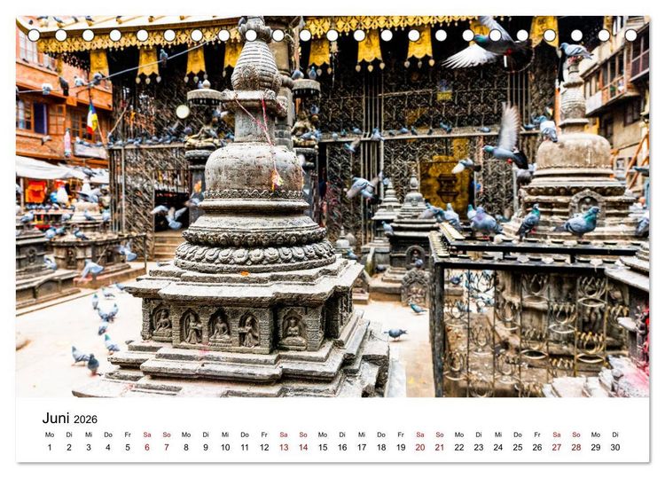 Produktbild: Impressionen aus Kathmandu (Tischkalender 2026 DIN A5 quer), CALVENDO Monatskalender