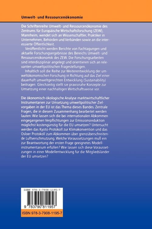 Produktbild: Integrierte Bewertung umweltpolitischer Strategien in Europa
